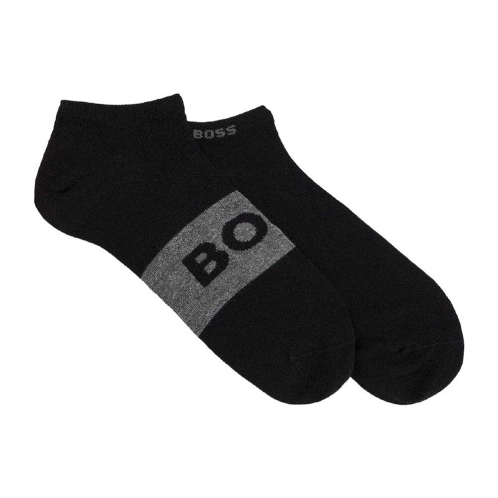 Boss Unisex Adult Logo Ankle Socks (Pack of 2) / Black